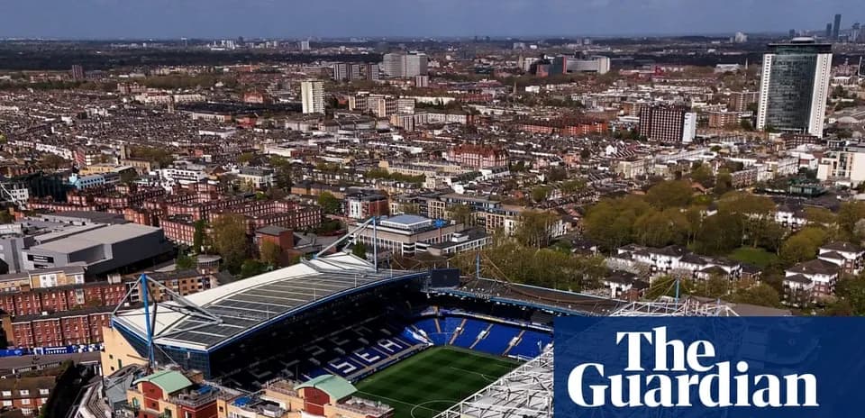 Vista aérea del estadio Stamford Bridge y alrededores