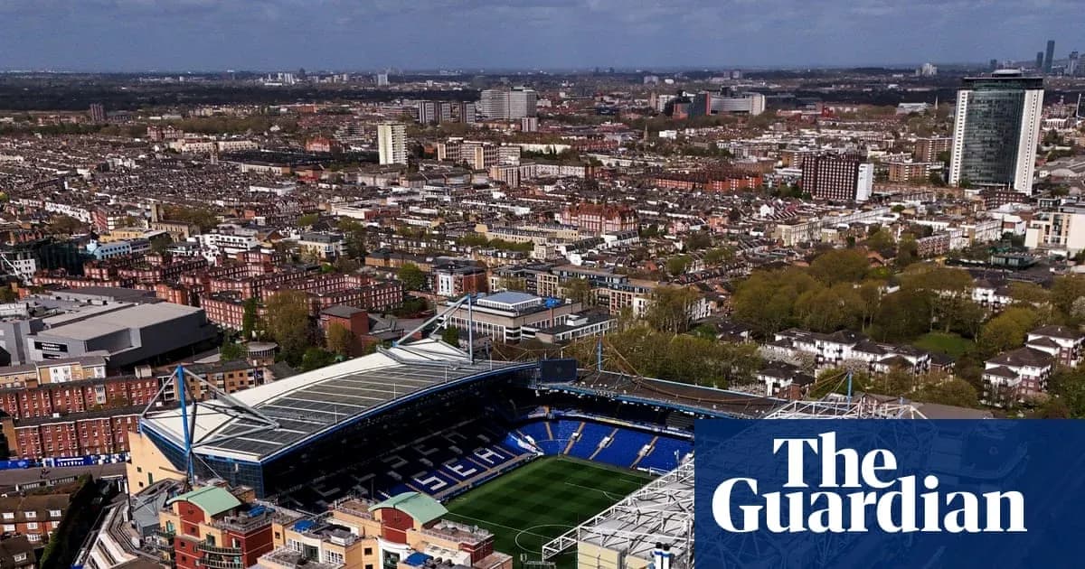 Vista aérea del estadio Stamford Bridge y alrededores
