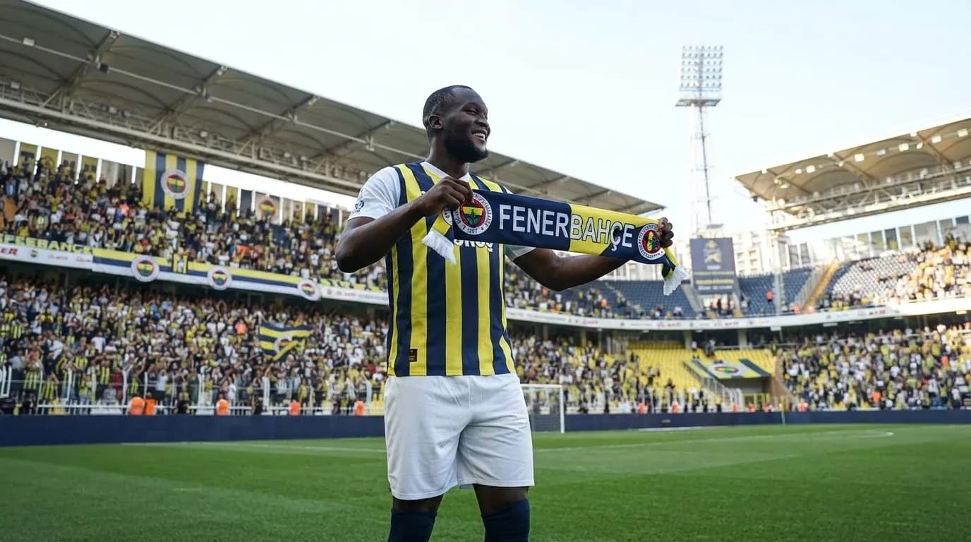 Jugador de Fenerbahçe mostrando una bufanda