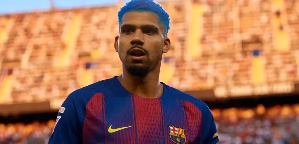 Jugador de Barcelona en el estadio durante el partido