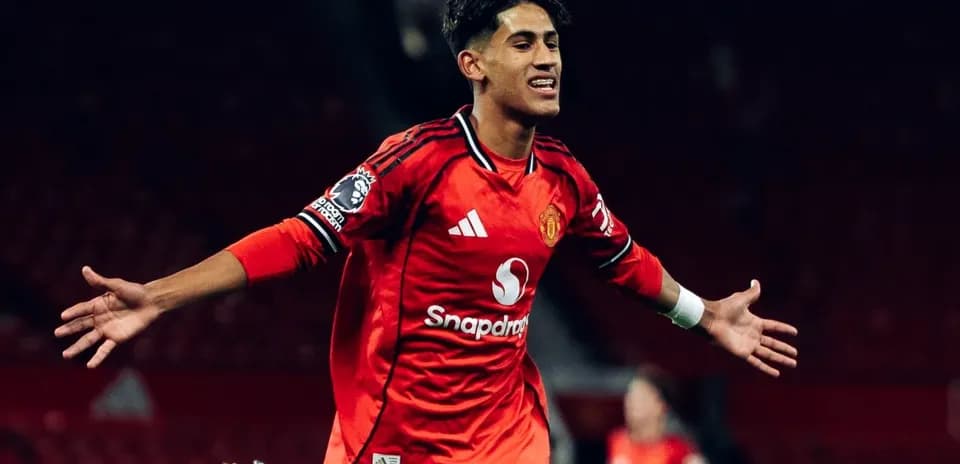 Jugador de Manchester United celebrando un gol