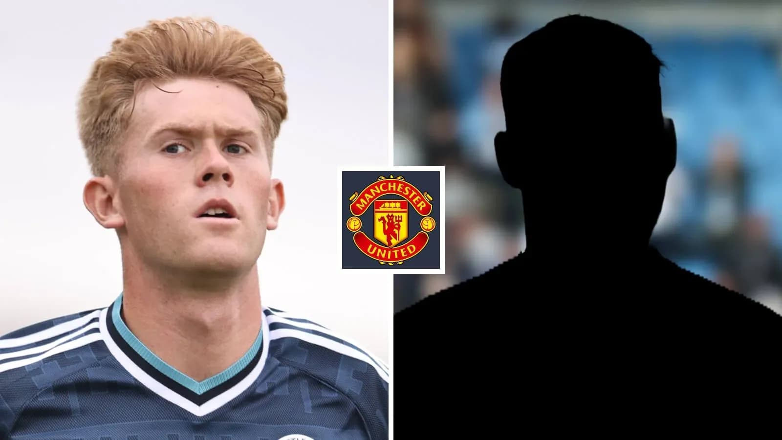 Jugador de Manchester United y silueta oscurecida