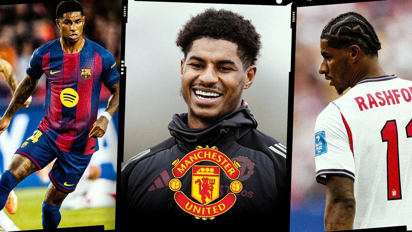Jugadores de fútbol de Barcelona y Manchester United