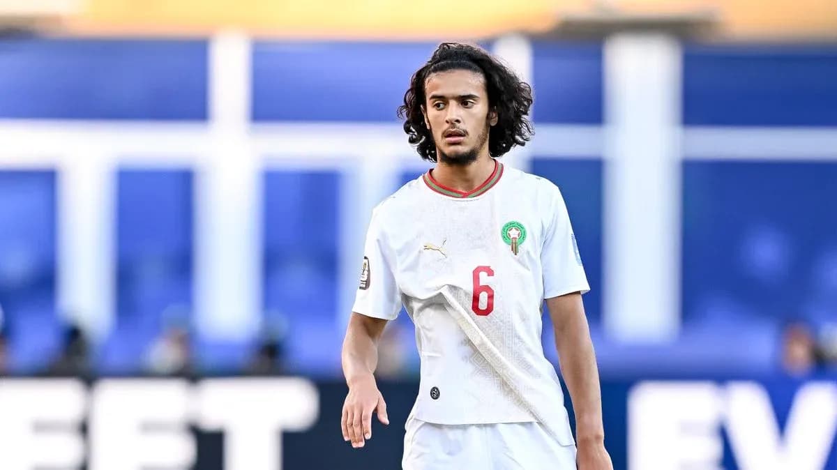 Jugador de Marruecos en el campo durante un partido