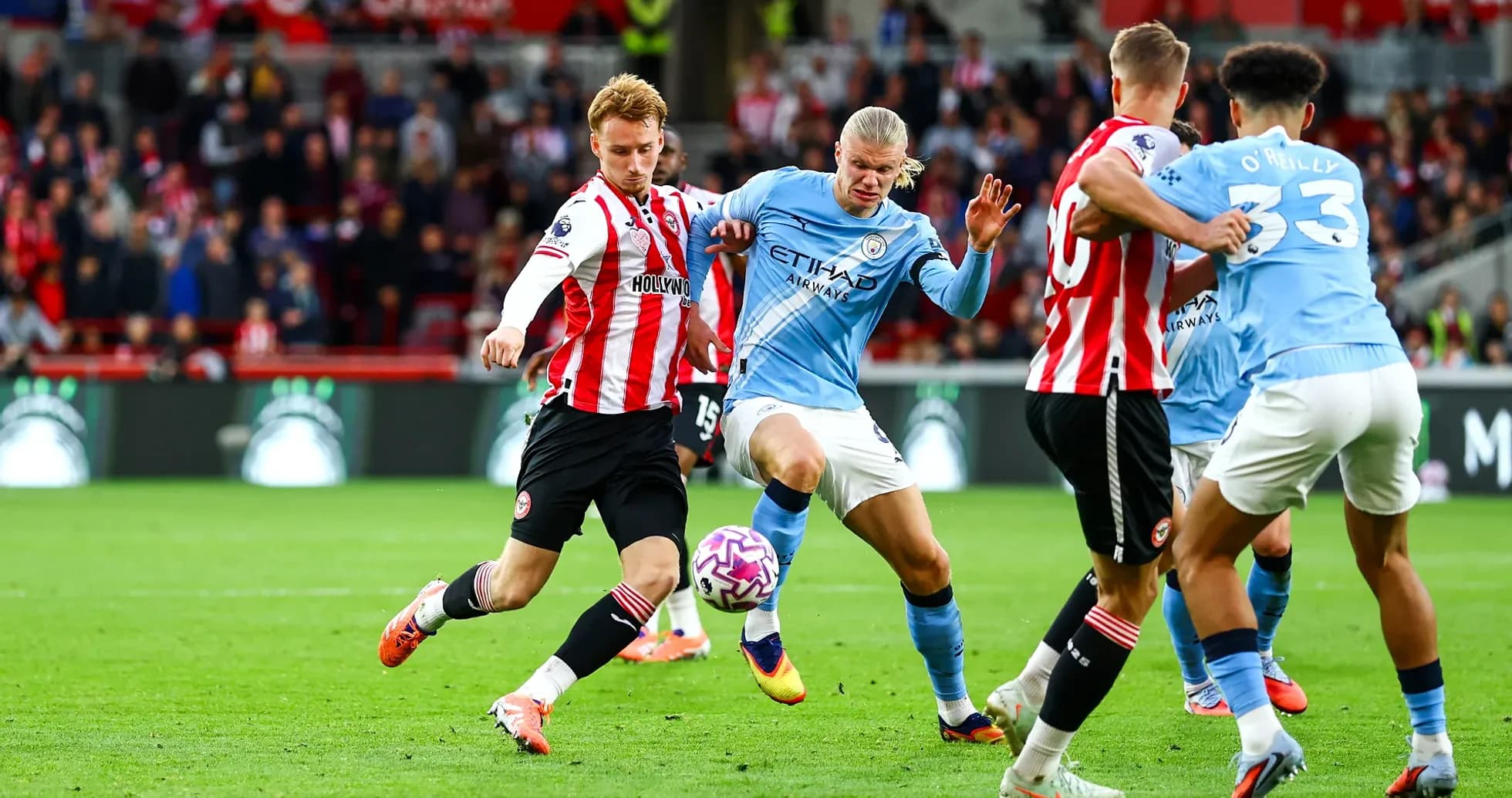 Juego entre Manchester City y Brentford en 2025