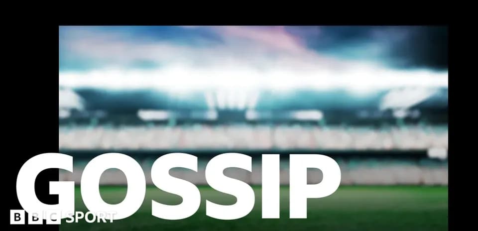 Estadio difuso con texto 'GOSSIP' en primer plano