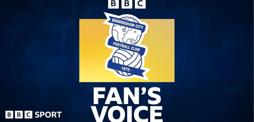 Logo de Birmingham City FC con texto de 'FAN'S VOICE'