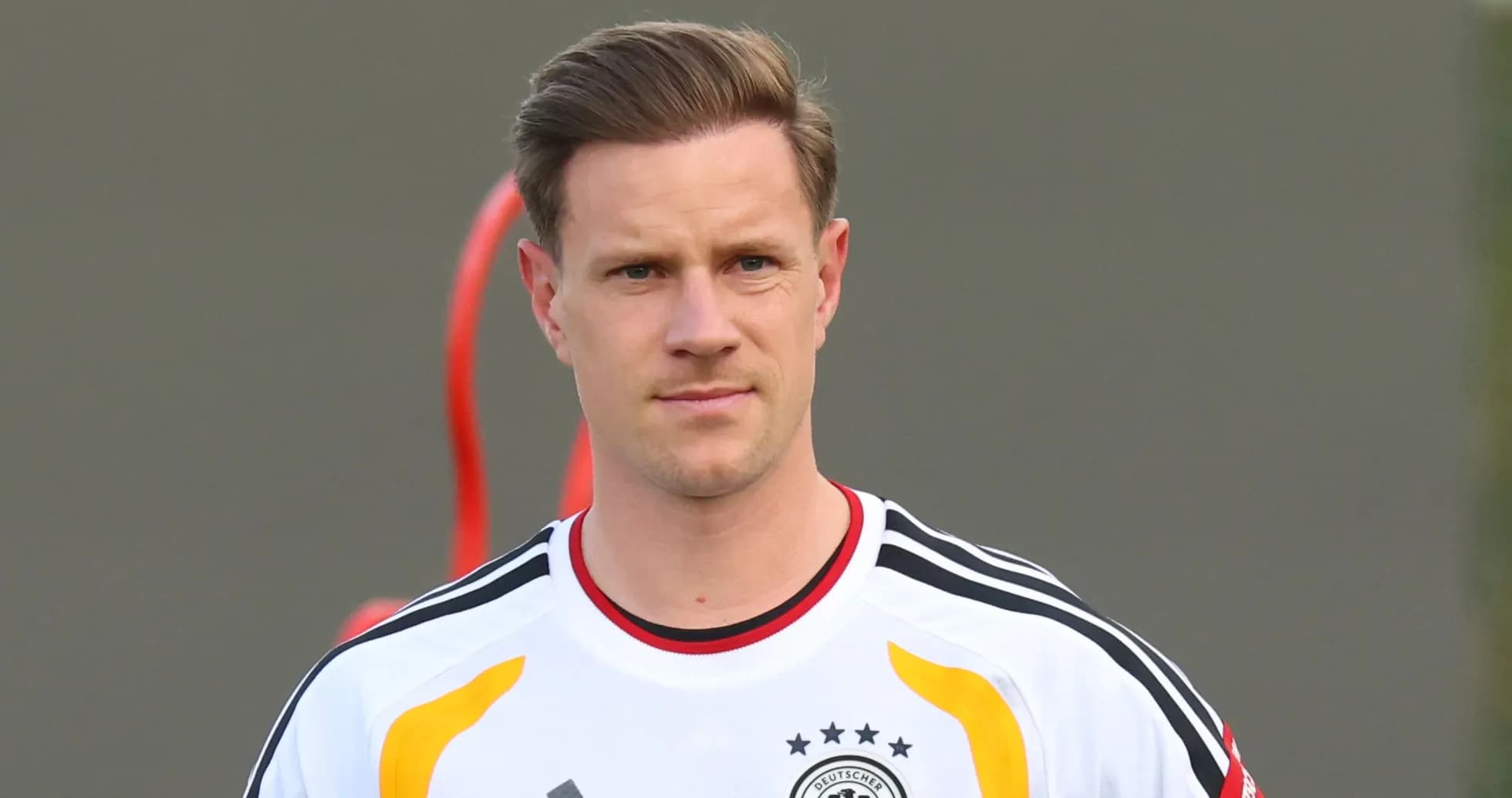 Jugador de Alemania en sesión de entrenamiento