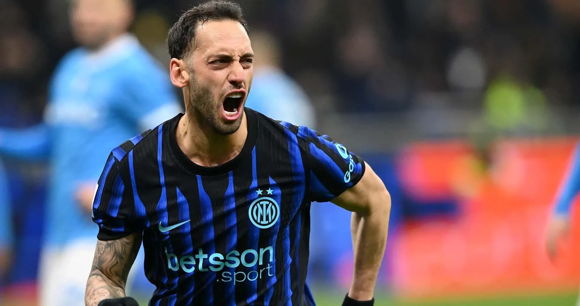 Jugador de Inter celebrando un gol