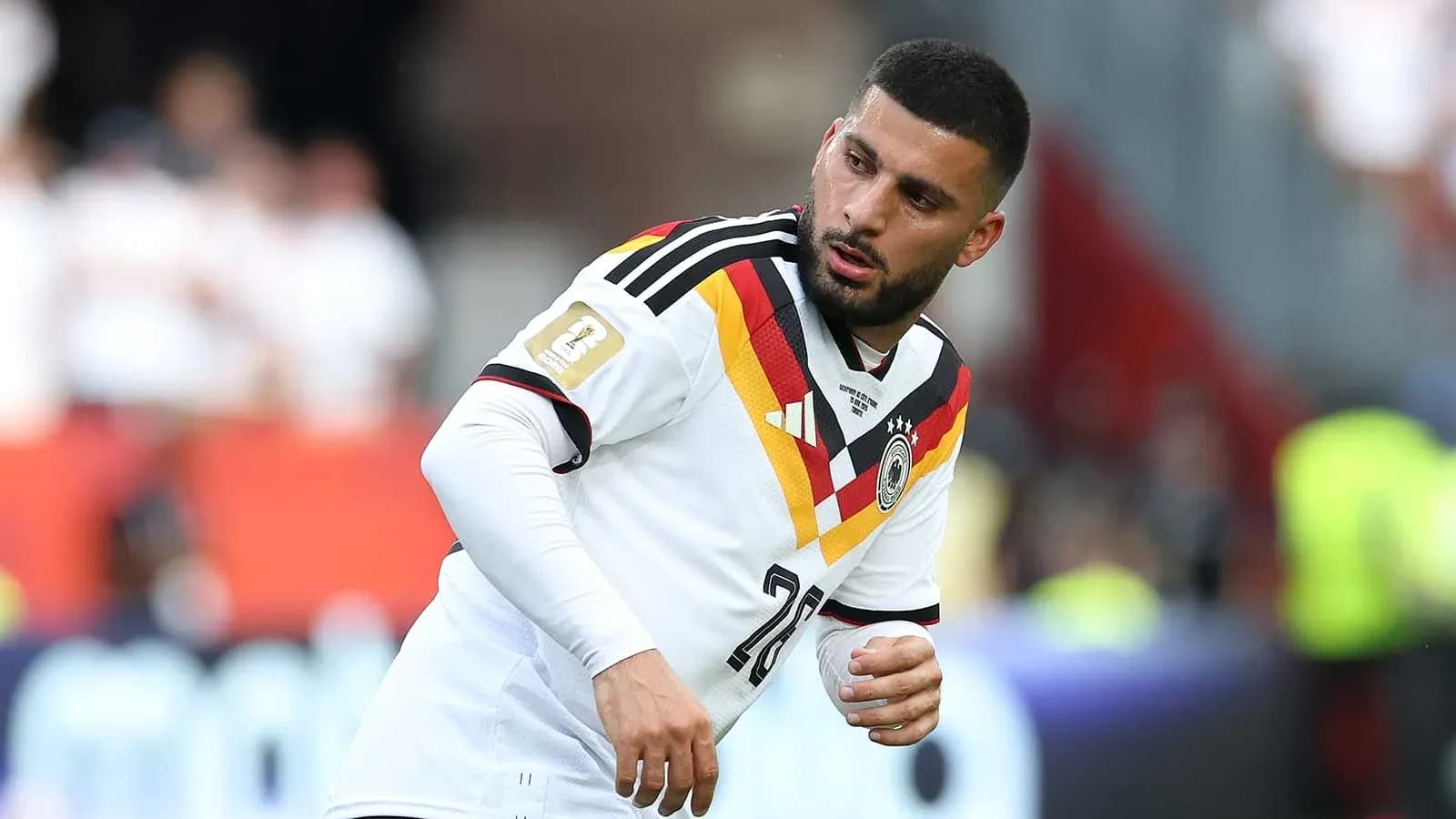 Jugador de Alemania en acción durante el partido
