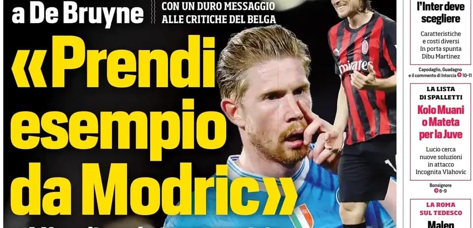 De Bruyne y Modric en portada de periódico deportivo