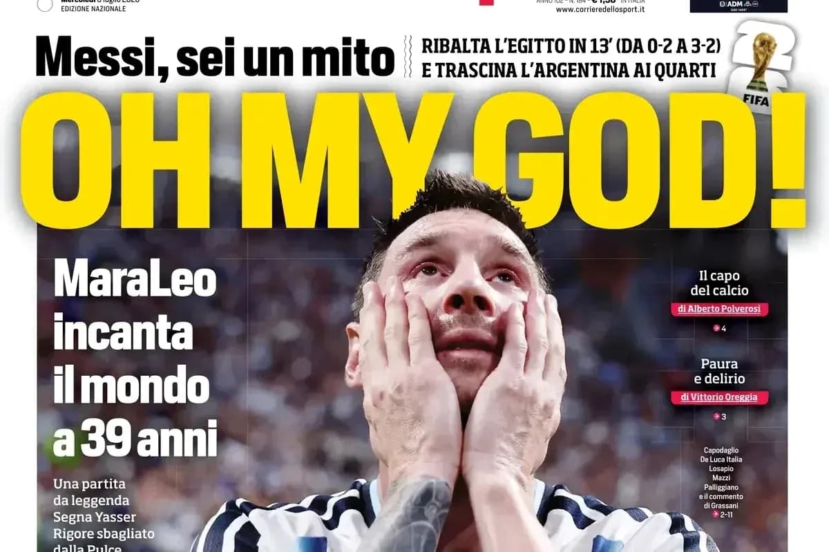 Lionel Messi con las manos en la cara durante partido