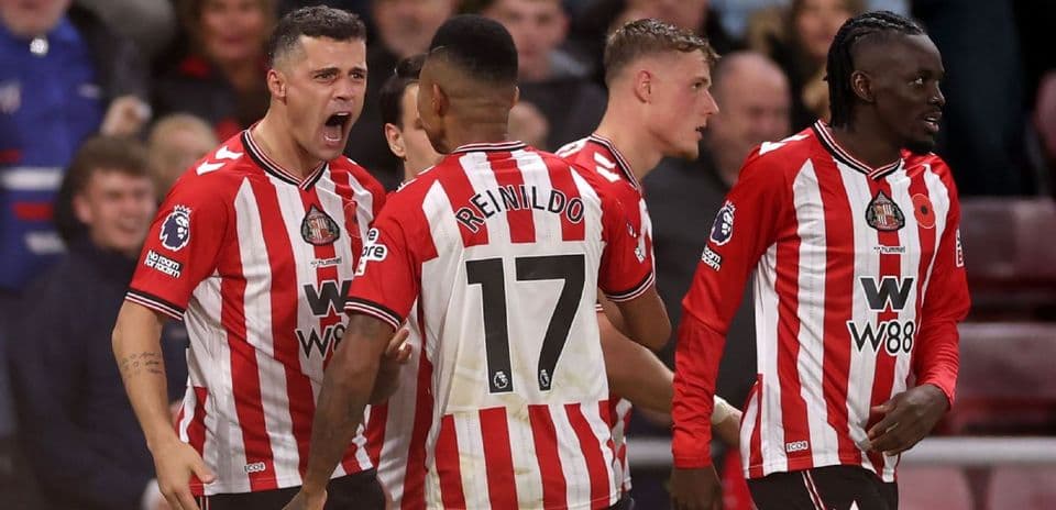 Jugadores del Sunderland celebrando un gol