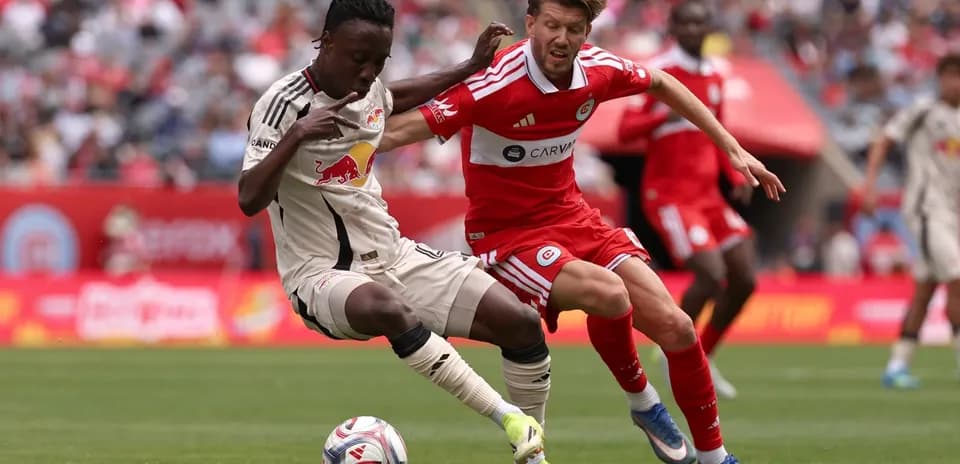Jugador de New York Red Bulls en acción