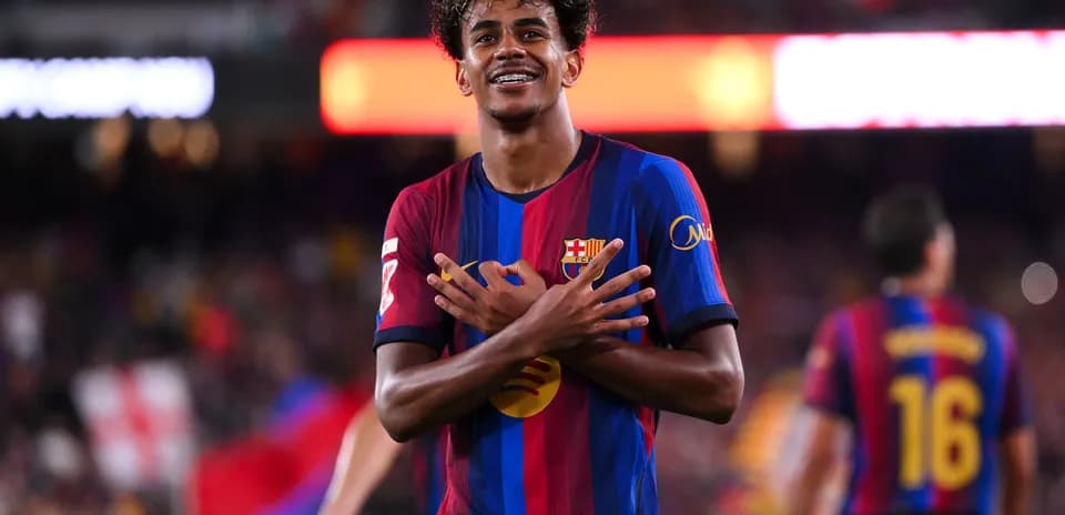 Jugador del FC Barcelona celebrando un gol