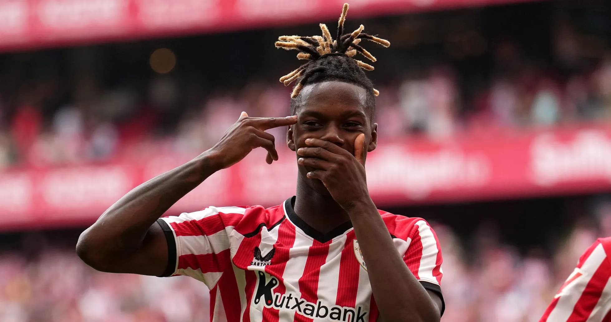 Jugador de Athletic Club celebrando un gol