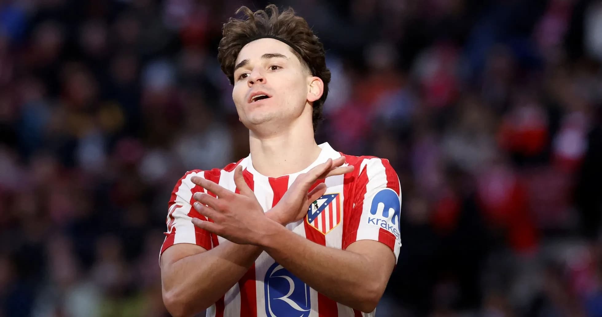 Jugador de Atlético de Madrid celebrando un gol