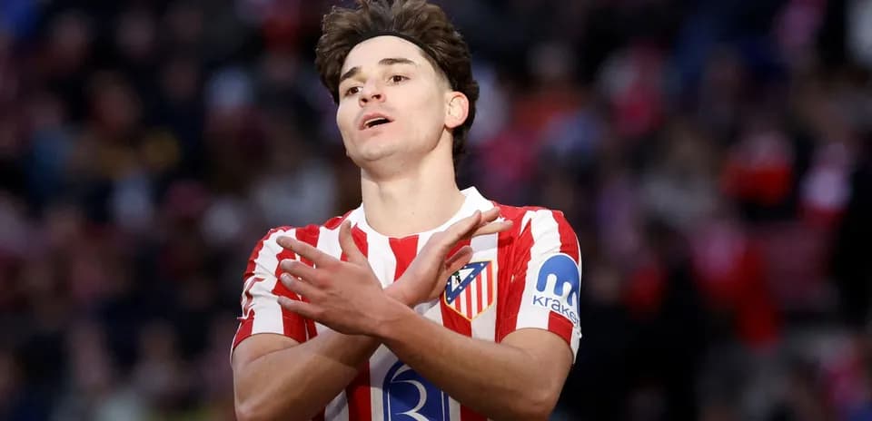Jugador de Atlético de Madrid celebrando un gol