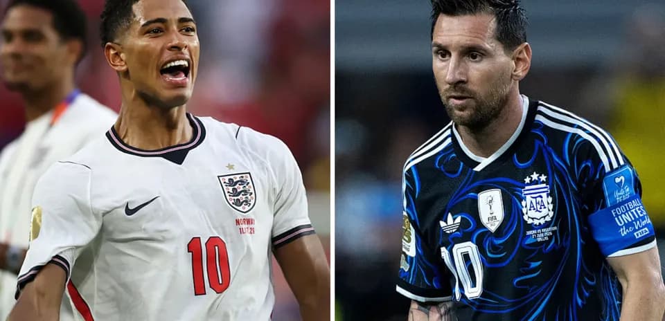 Jude Bellingham y Lionel Messi en el partido