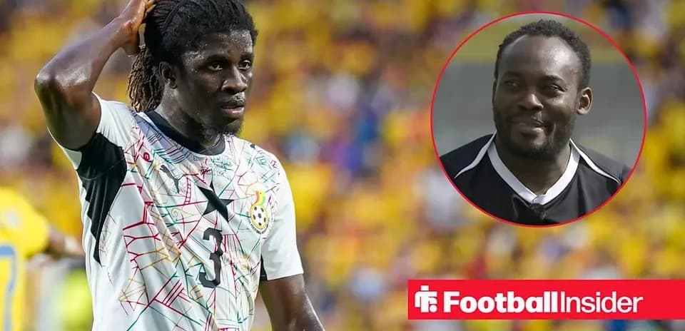 Jugador de Ghana con camiseta de la selección durante el partido