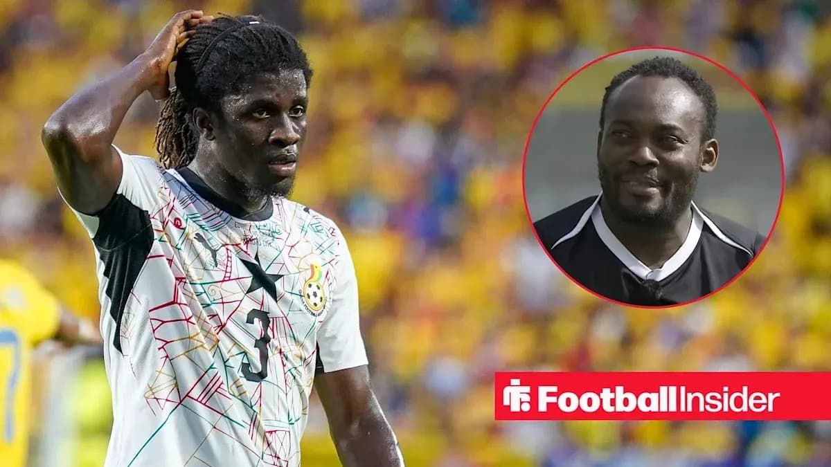 Jugador de Ghana con camiseta de la selección durante el partido