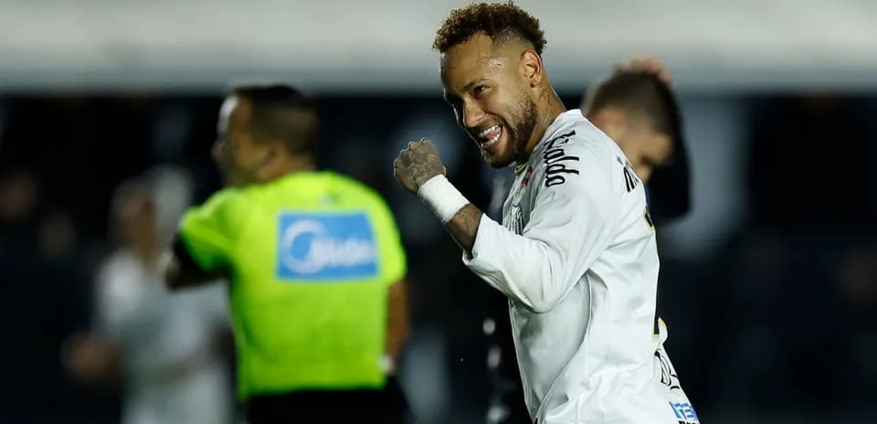 Neymar celebrando tras anotar un gol