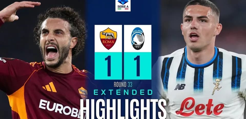Jugadores de Roma y Atalanta celebrando un gol