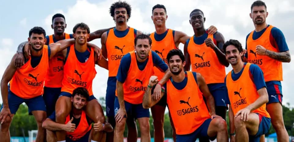Entrenamiento de la selección de Portugal