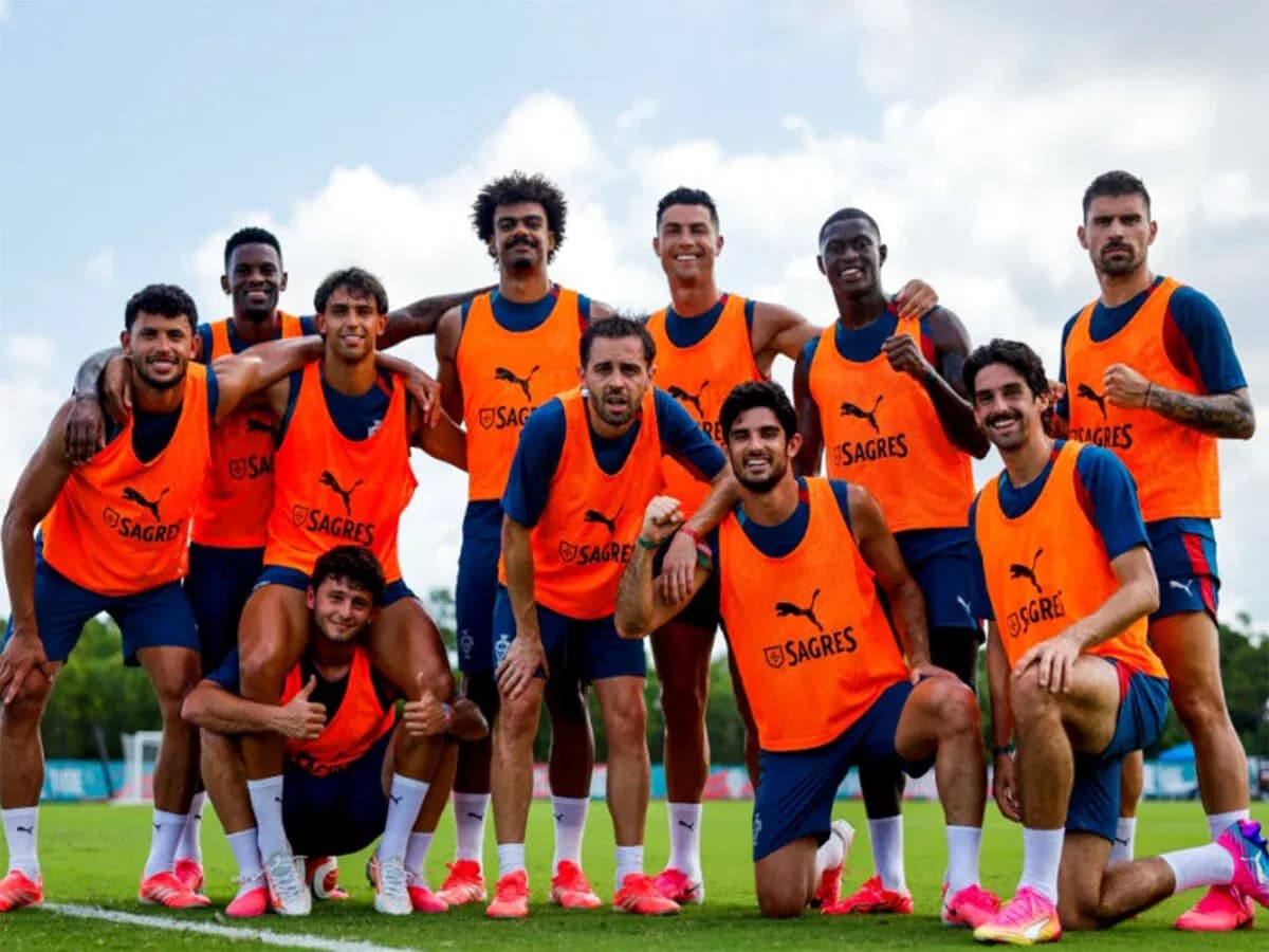 Entrenamiento de la selección de Portugal