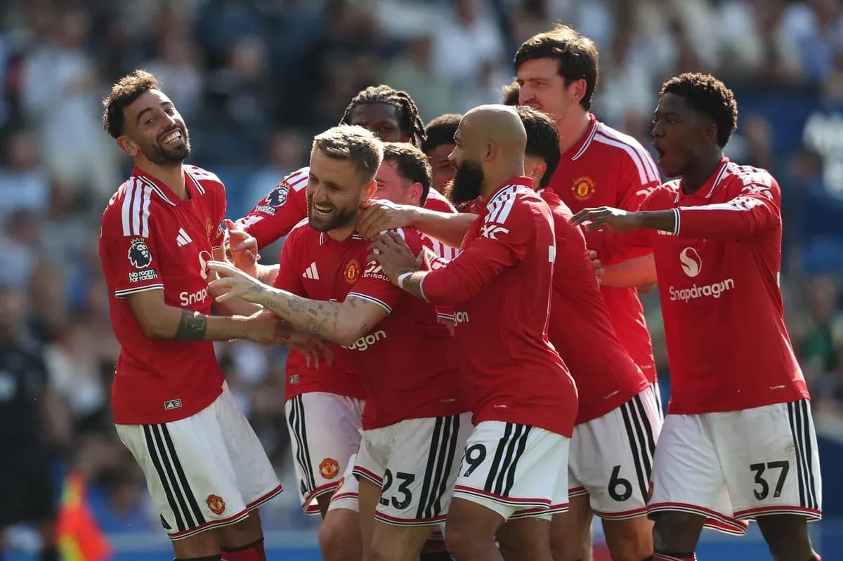 Jugadores del Manchester United celebrando un gol