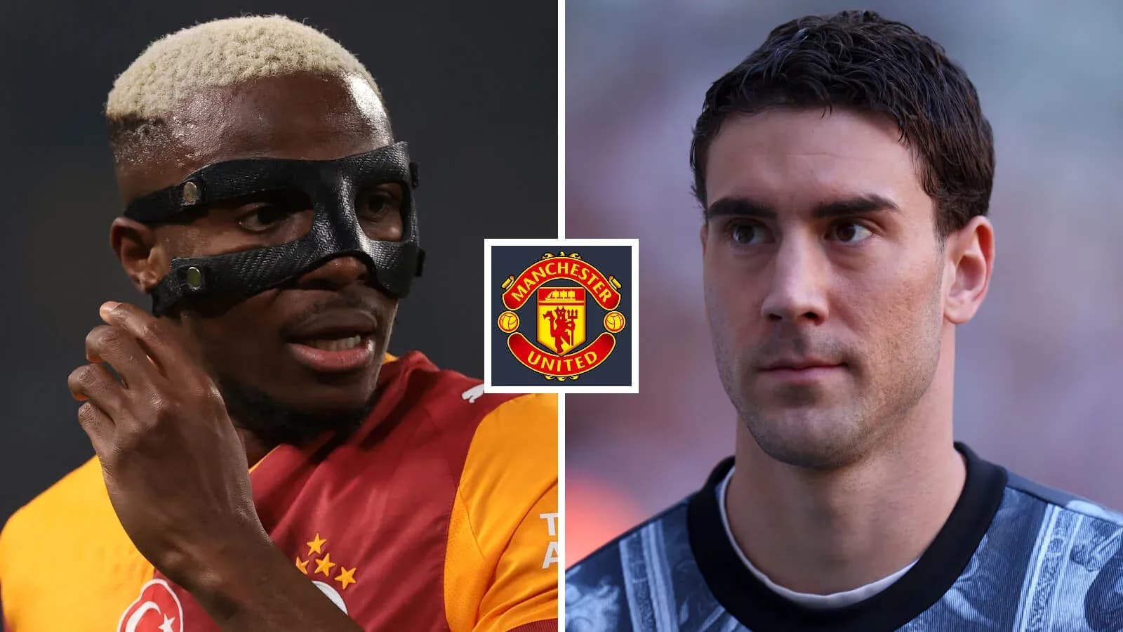 Jugadores de fútbol en acción con escudo de Manchester United Jugadores de fútbol en acción con escudo de Manchester United