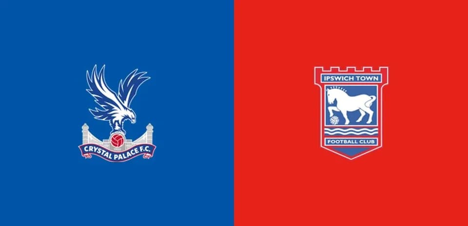 Logos de Crystal Palace e Ipswich Town