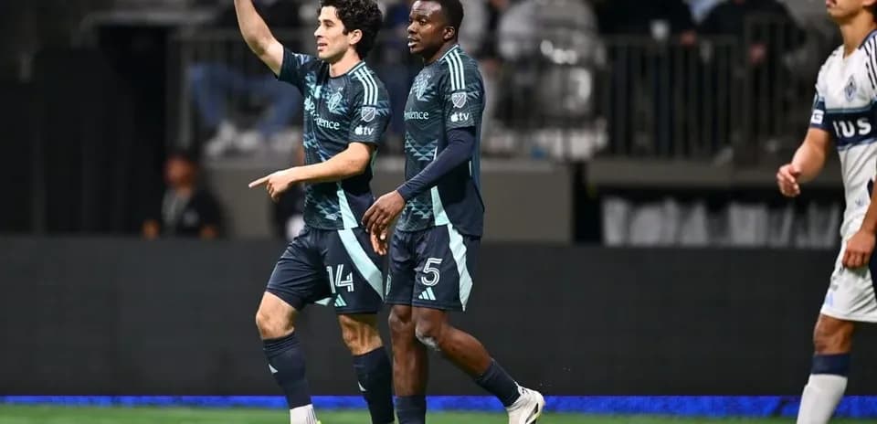Jugadores de Seattle Sounders celebrando un gol
