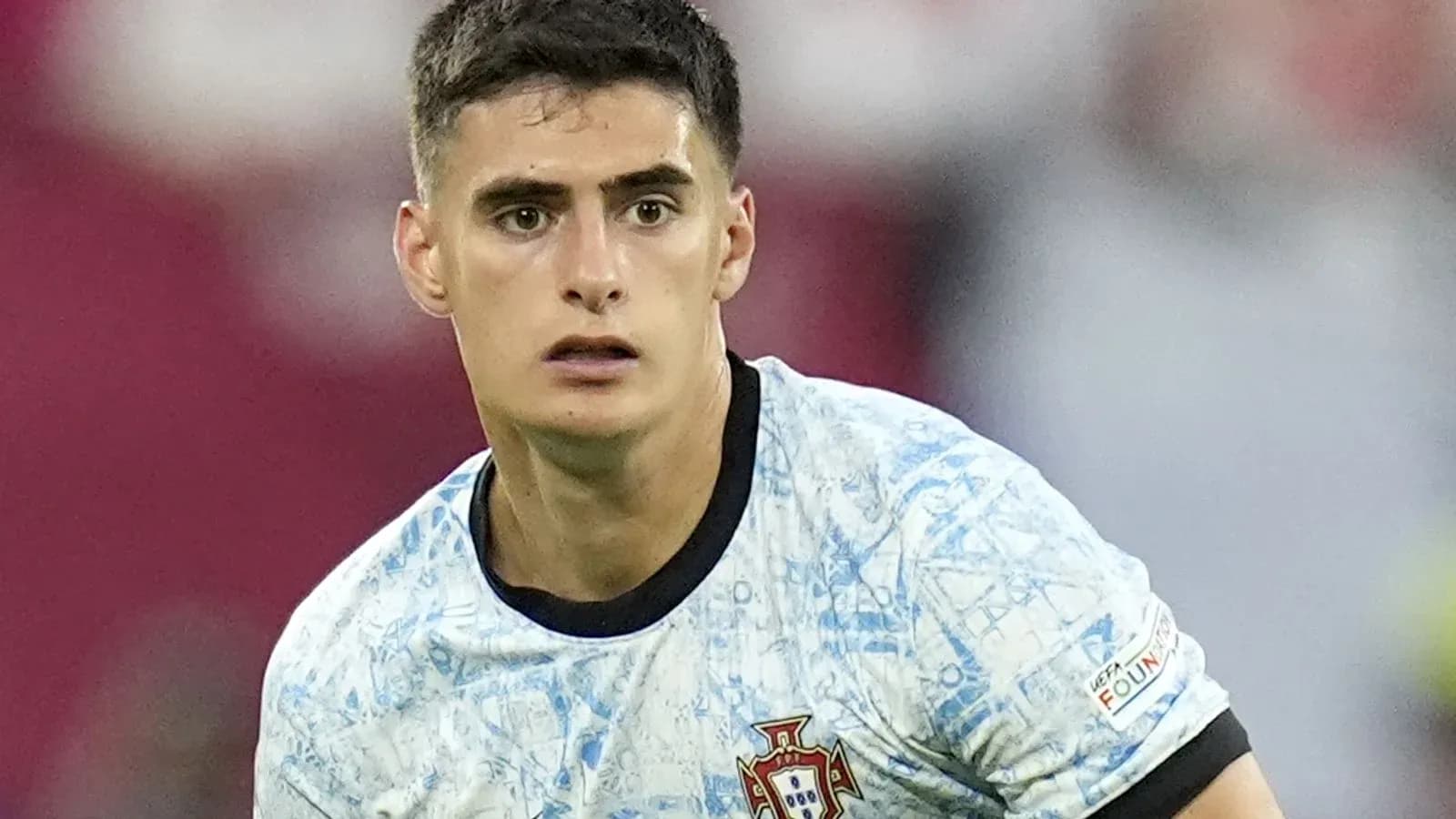 Jugador de Portugal en acción durante un partido