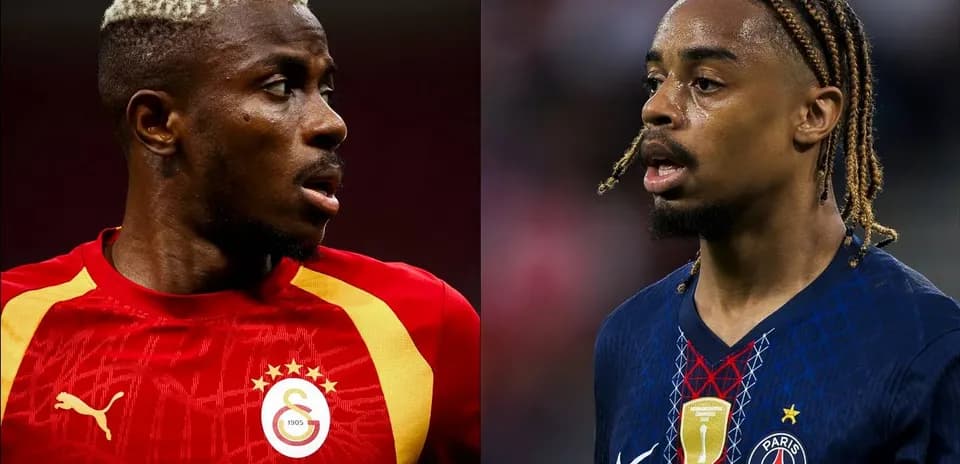 Jugadores de fútbol en camisetas de sus equipos