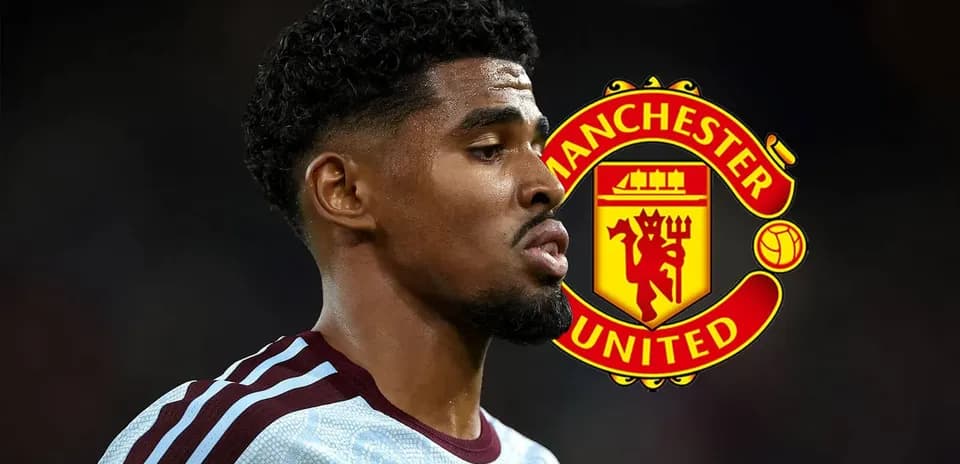Jugador de Manchester United con logo del club