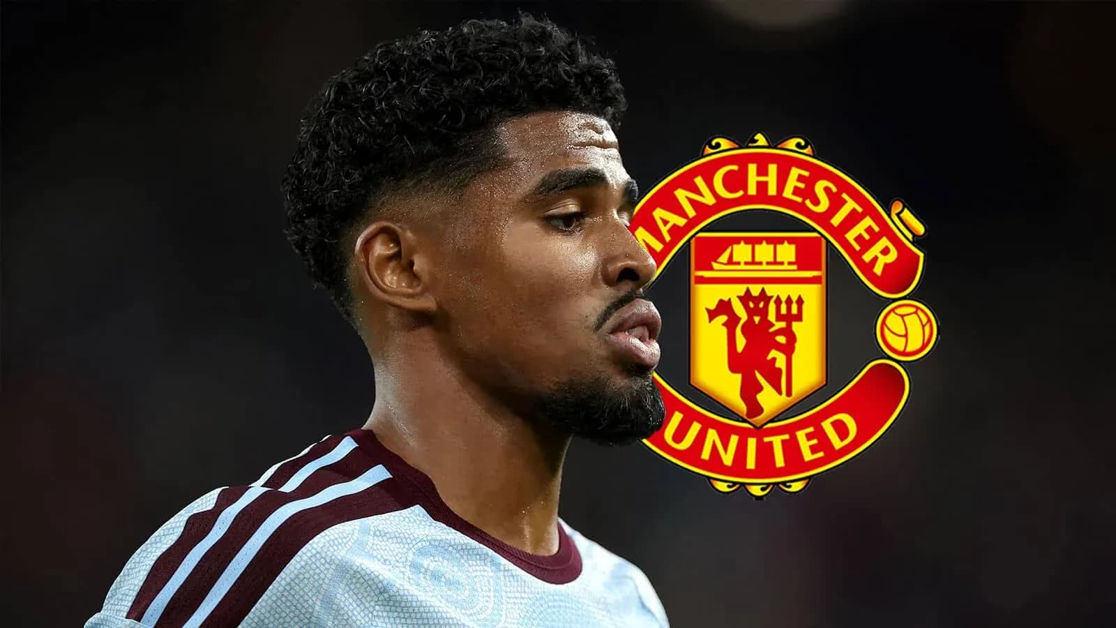 Jugador de Manchester United con logo del club