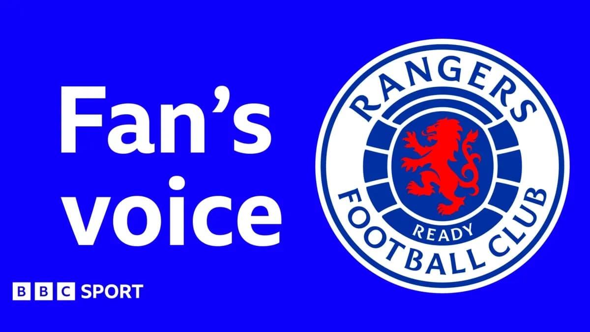 Logotipo de Rangers Football Club sobre fondo azul