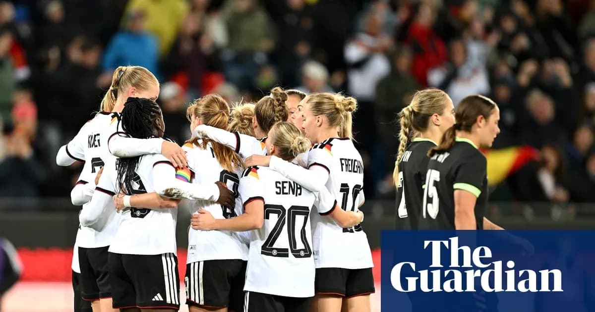 Jugadoras de Alemania celebrando un gol en equipo