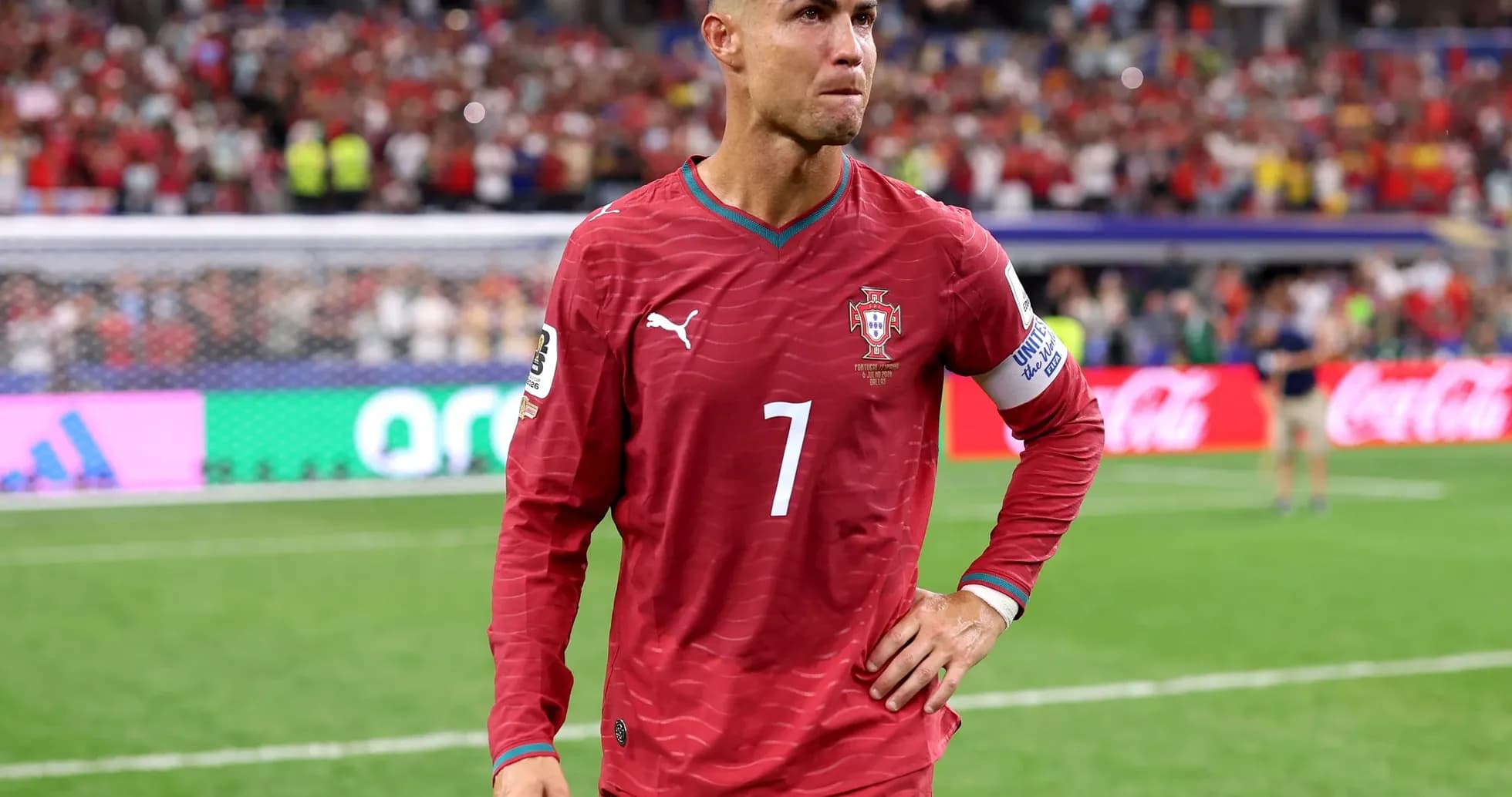 Cristiano Ronaldo en el partido Portugal vs España