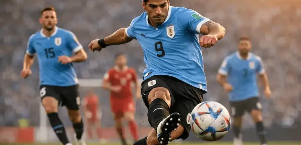 Luis Suárez chutando el balón en un partido