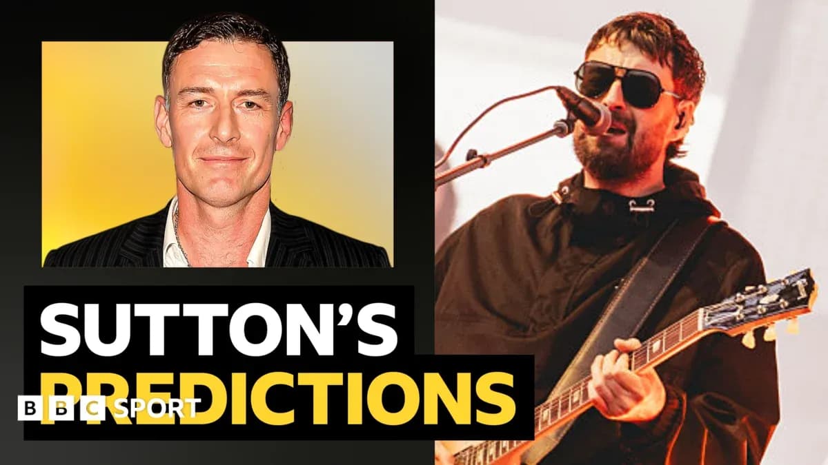 Sutton's predictions graphic with musician performing