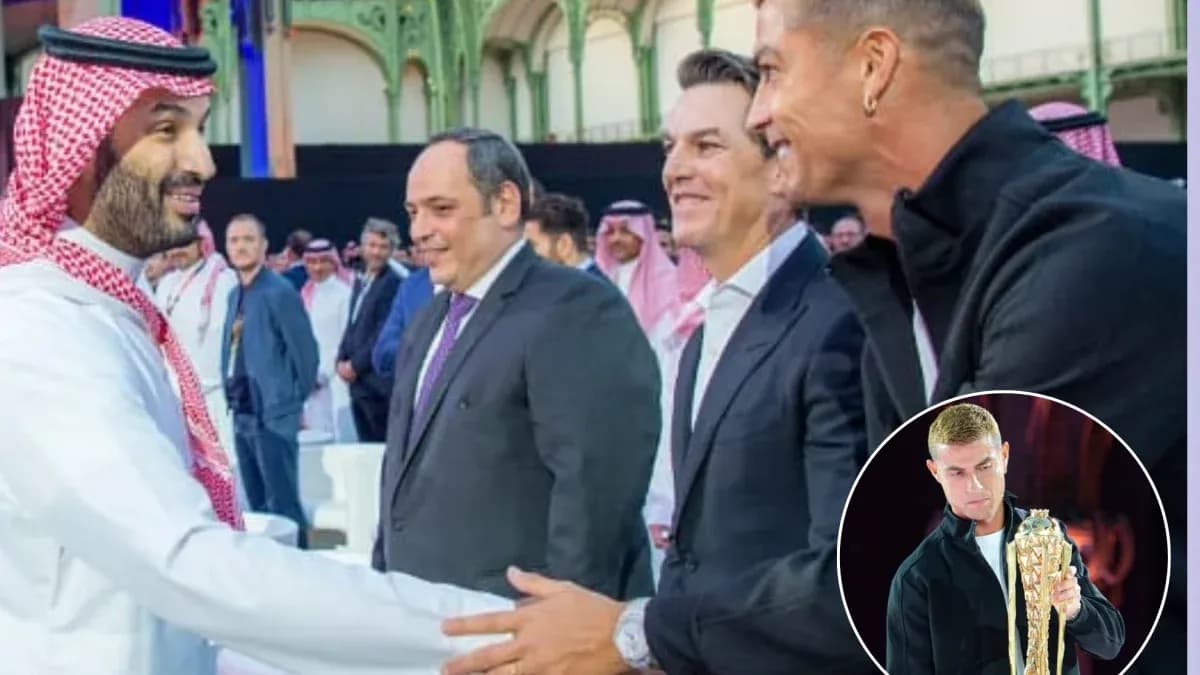 Reunión de dignatarios con Cristiano Ronaldo presente