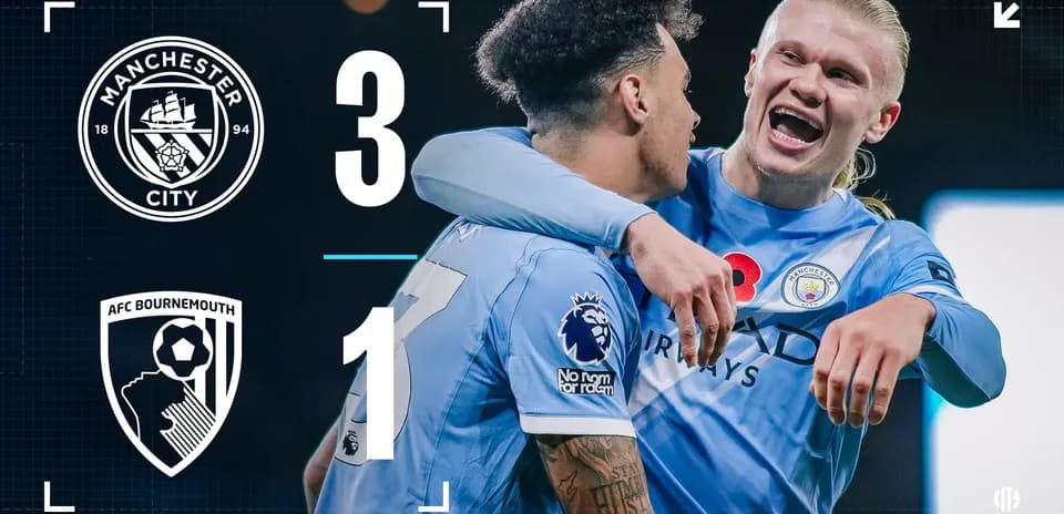 Celebración de jugadores de Manchester City
