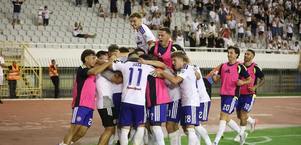 Celebración del equipo HNK Hajduk Split