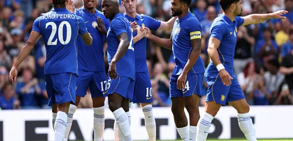 Jugadores de Chelsea celebrando un gol