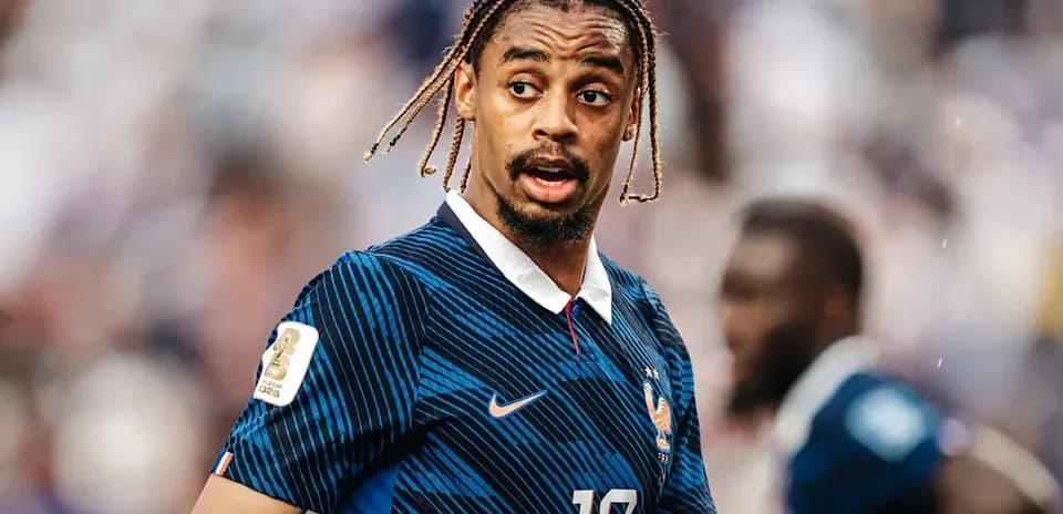 Jugador de Francia en acción durante el partido