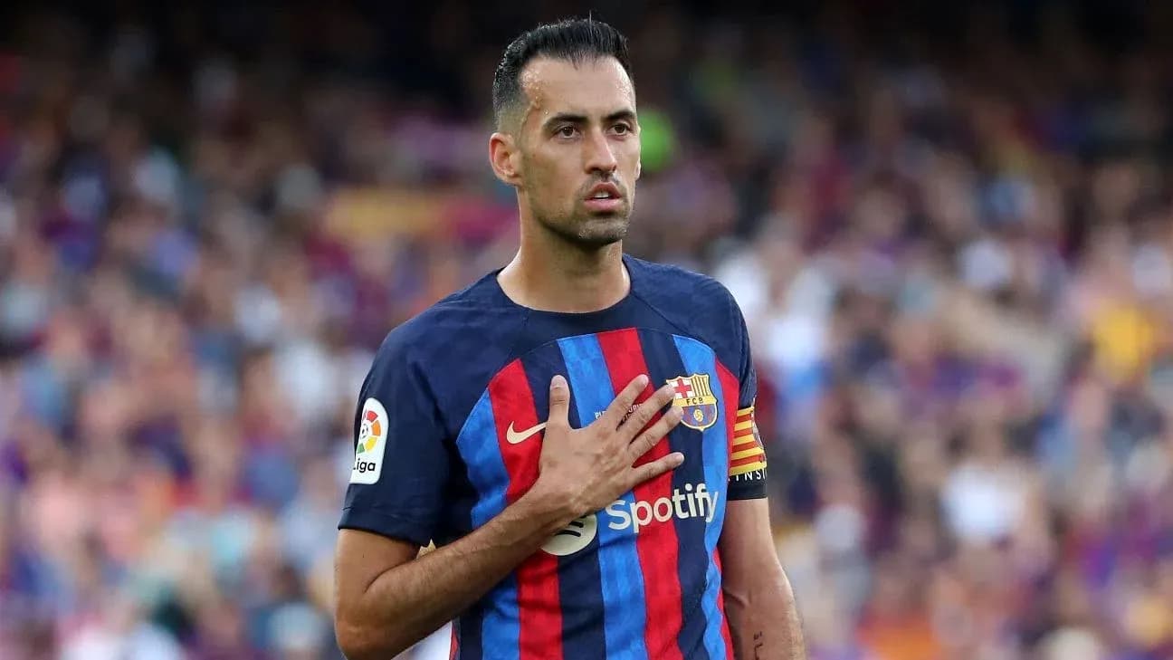 Jugador del FC Barcelona en acción durante el partido