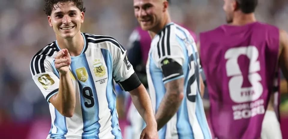 Jugador de Argentina sonriendo durante el partido