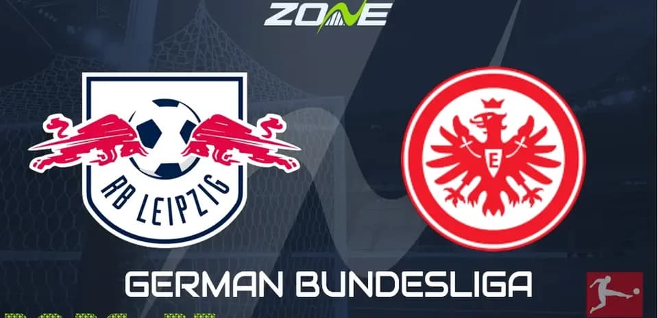 Logos de RB Leipzig y Eintracht Frankfurt con Bundesliga